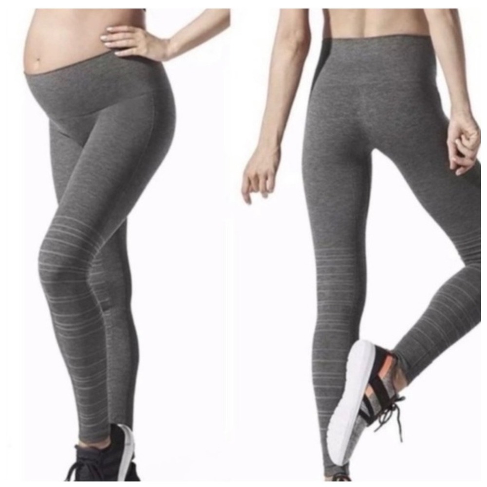BLANQI Postpartum Support Leggings Gray Seamless Compression Small